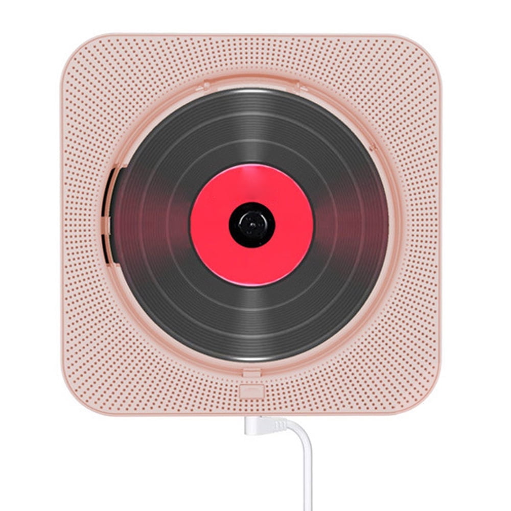 MEGICOT Lecteur CD Portable Bluetooth 2600 mAh Rechargeable avec Haut-Parleurs Intégrés, Lecteur de Musique Mural avec Couvercle Antipoussière Télécommande, Prend en Charge Radio FM USB Flash Micro SD Lecture AUX