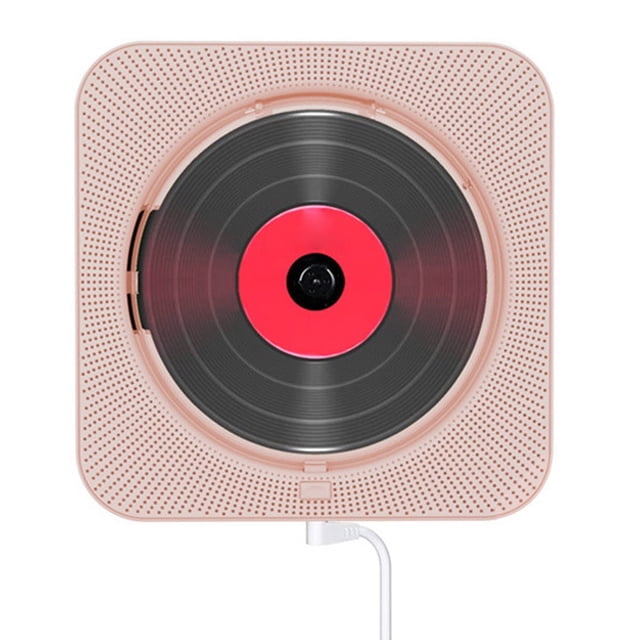 MEGICOT Bluetooth Portable 2600mAh Rechargeable CD Player Built-in Speakers, Wall Mountable Music Player with Dust Cover Remote Control, Support FM Radio USB Flash Micro SD AUX Play