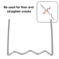 thumbnail image 3 of S Style Staple,100pcs 0.6mm Auto Bumper Pre Cut Staples V Style Staples Striking Appearance, 3 of 12