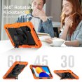 thumbnail image 3 of XYX For Xiaomi Redmi Pad SE 8.7 inch 2024, 360 Rotating Shockproof Cover with Stand, Screen Protector, Shoulder Strap, Orange, 3 of 7