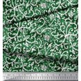 thumbnail image 2 of Soimoi Velvet Fabric Leaves,Bird & Rose Flower Decor Fabric Printed Yard 58 Inch Wide, 2 of 3