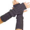 thumbnail image 1 of Gants Tricotés Sans Doigts de Couleur Unie Chauds et à la Mode pour Hommes et Femmes, 1 of 3