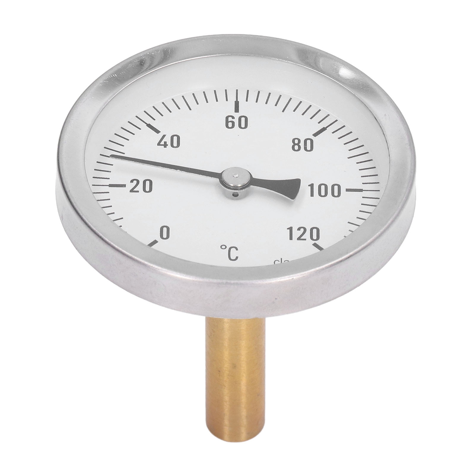 Thermomètre à cadran, thermomètre à cadran Delaman 63 mm Thermomètre de type pointeur barbecue 0‑120 °C Jauge de température bimétallique