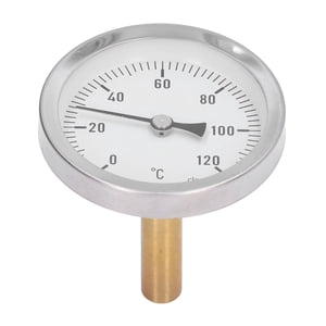 Thermomètre à cadran, thermomètre à cadran Delaman 63 mm Thermomètre de type pointeur barbecue 0‑120 °C Jauge de température bimétallique