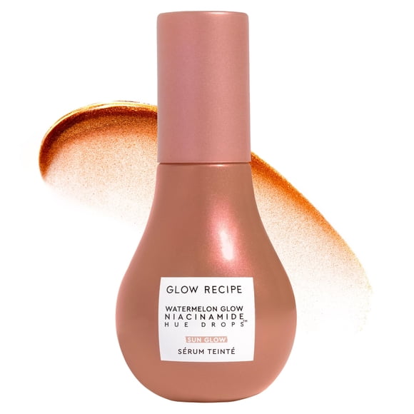 Glow Recipe Hue Drops Tinted Face Serum - Bronzing Drops to Brighten & Hydrate - Skincare Makeup Primer & Liquid Highlighter to Blur Pores for a Radiant, Even Skin Tone - Sunglow (