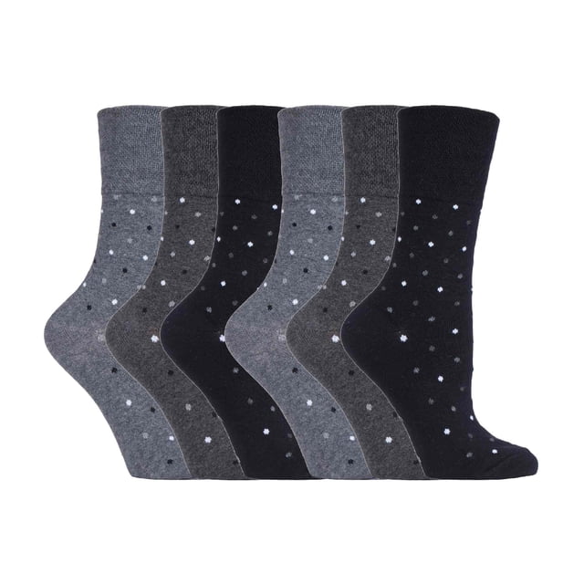 Gentle Grip - 6 Pairs Ladies Gentle Grip Non Elastic Crew Socks