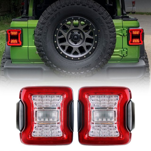 AMERICAN MODIFIED Feux Arrière pour Modèles Jeep Wrangler JL 2018 à 2023, Paire