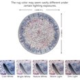 thumbnail image 2 of JV Home Tapis Rond Oushak Multicolore 4 Pi Lavable Antidérapant, 2 of 7