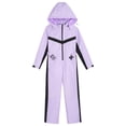 thumbnail image 4 of TiaoBug Kids Girls One Pieces Snowsuits Skiing Snowboarding Ski Suits Jumpsuits Winter Snowsuit with Belt Purple 6, 4 of 7