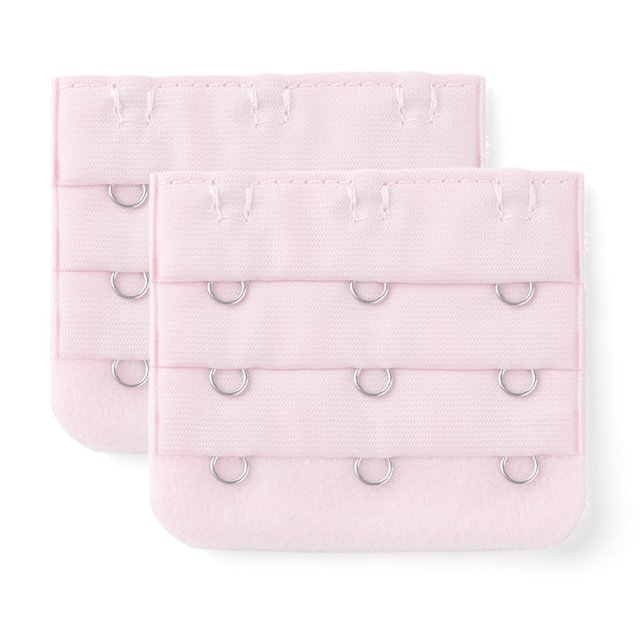 INSPIRE CHIC Rallonges de Soutien-Gorge pour Femmes à 3 Crochets 3 Rangées Bretelle de Soutien-Gorge Extensible Boucle Crochets Bande de Soutien-Gorge Rose Foncé 2