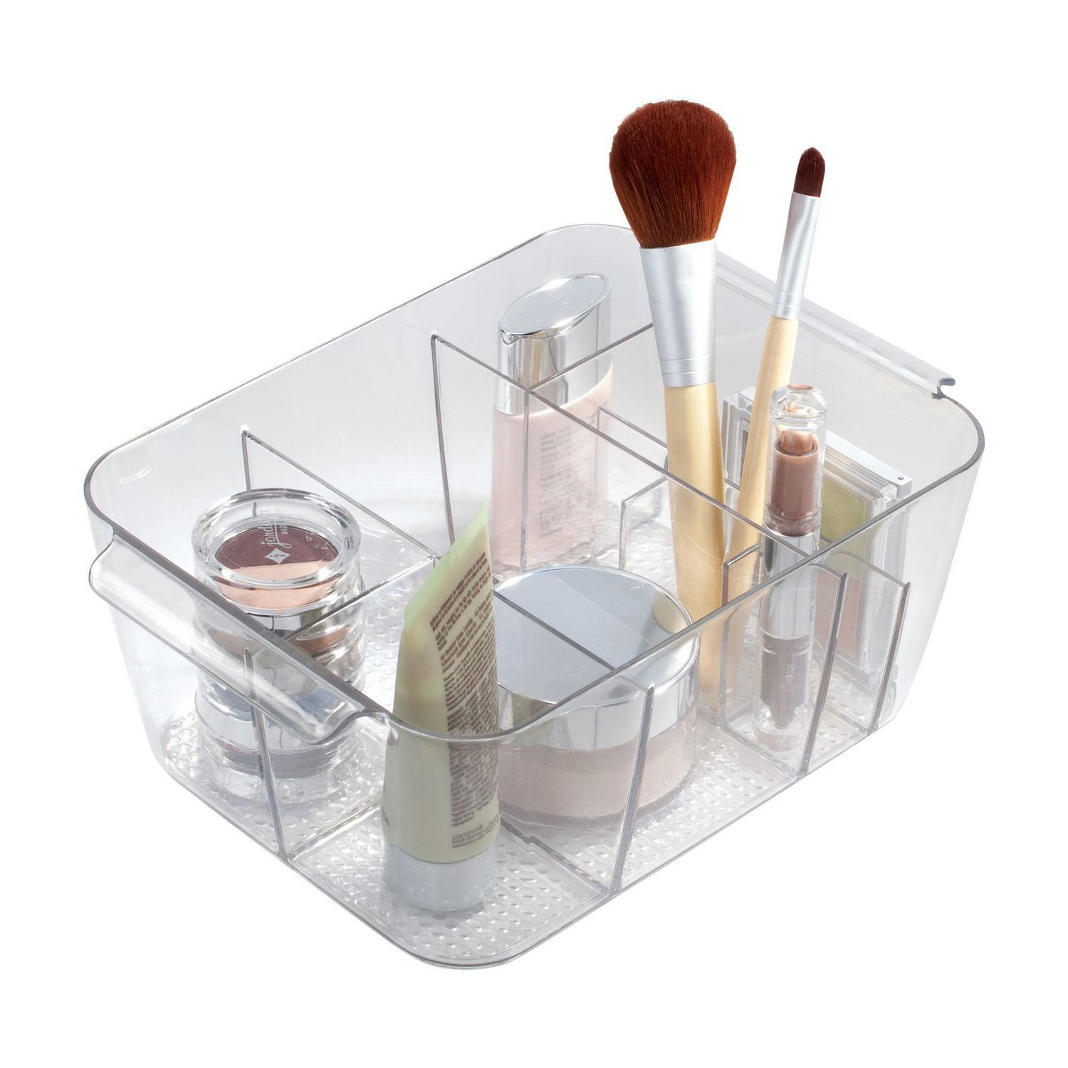 MAINSTAYS Divided Clear Cosmetic Organizer Tote
