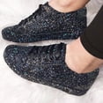 thumbnail image 2 of Kcodviy Chaussures Décontractées pour Femmes à Paillettes, Bout Rond, à Lacets, Confortables, Plates, à Enfiler, pour l'Hiver, Chaussures Décontractées, 2 of 6