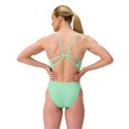 thumbnail image 3 of Speedo Maillot de Bain une Pièce à Fines Bretelles pour Femmes - Noir/vert Luzerne, 32, 3 of 4