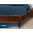thumbnail image 4 of Acacia Aurora Bed Frame with Headboard Solid Wood Platform Bed, Queen Size Bed Frame, Unique Design Contemporary Signature Wood Bed Compatible with All Mattresses, Non-Slip and Noise-Free, Chocolate, 4 of 5