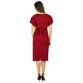 thumbnail image 4 of Bimba Womens Asymmetrical Shift Dress Mid-Calf Summer Rayon Day Dresses, 4 of 6