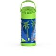 thumbnail image 3 of Thermos Kids Bouteille d'eau isotherme sous vide avec paille rabattable, 355 ml, dinosaure, 3 of 5
