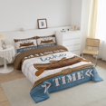 thumbnail image 3 of Erosebridal Sailboat Paddle Bedding Toddler Comforter Set, Rustic Lake House Down Comforter, Old Barn Door Decor, Reversible 2pcs, 3 of 7