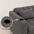 thumbnail image 3 of Cosmic Homes Aspire Canapé-Lit en Tissu avec Ports de Recharge USB, Lit Convertible avec Porte-Gobelets, Canapé-Lit Escamotable pour Petits Espaces - Gris, 3 of 8