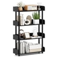 thumbnail image 1 of Costway 1 PCS 4-Tier Bookshelf with Anti-Tipping Kit Industrial Storage Unit for Living Room Black, 1 of 10
