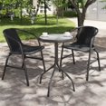 thumbnail image 1 of vidaXL Table de Jardin Ø50x71 cm Acier Anthracite, 1 of 3
