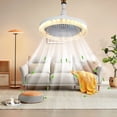 thumbnail image 1 of TopLLC Fan, Ceiling Fan, Desk Fan, Portable Fan E27 Spiralss Crystal Fan Light Fan Chandelier Integrated Intelligent Remote Control Crystal Light Home Bedroom Kitchen a fan, 1 of 9