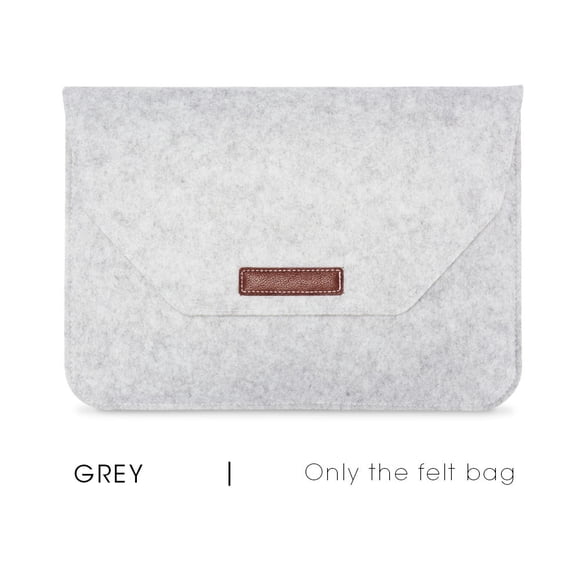 Wool Felt Laptop Bag Sleeve Cover 11 12 13 15.6 Inch For Macbook Air Pro Case For MateBook With Mousepad Or Power Mini-Pack Gift Only Grey Bag Internal 310x230 mm