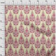 thumbnail image 2 of oneOone Silk Tabby Fabric Floral & Paisley Block Printed Fabric 1 Yard 42 Inch Wide, 2 of 4