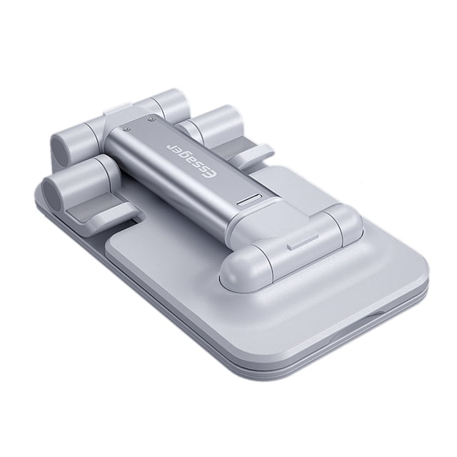 Braveheart Essager Support de Téléphone de Bureau Hauteur Angle Réglable Support de Téléphone Rétractable Pliable, Noir