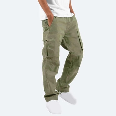 Aqestyerly Pantalon Cargo Droit pour Homme Pantalon d'Extérieur Multiples Poches Tenue Décontractée de Mise en Forme HWRETIE