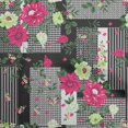 thumbnail image 1 of oneOone Cotton Poplin Pink Fabric Asian Floral With Geometrical Texture Sewing Craft Projects Fabric Prints By Yard 42 Inch Wide, 1 of 4