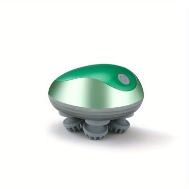 Masseur de Tête pour Animaux Étanche : 4 Têtes de Massage en Silicone Imitent les Doigts Humains pour Chats et Chiens!