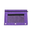 thumbnail image 3 of Binder Pencil Pouch Pencil Pouch for 3 Ring Binder Zipper Pencil Pouch 3 Ring Pencil Pouch Pencil Bags with Zipper Pencil Bag Three Holes Cloth Pencil Case Double Layer Mesh Large Capacity Pencil Bag, 3 of 6