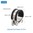 thumbnail image 2 of Unique Bargains T-Bolt Hose Clamp 4Pack 44-47mm Rubber Cushion Metal Intake Intercooler Clamps, 2 of 4