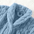 thumbnail image 4 of Timegard Bathrobe for Women Fuzzy Button down V Neck Robe Fleece Warm Long Sleeve Pajamas with Pockets, 4 of 8