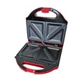 thumbnail image 3 of Salton Essentials - Compact Sandwich Grill with Non-Stick Cooking Surface, Red, 3 of 7