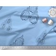 thumbnail image 3 of Soimoi Rayon Fabric Leaves & Paisley Block Printed Craft Fabric by The Yard 56 Inch Wide, 3 of 3