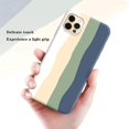 thumbnail image 4 of Cute Rainbow Case Compatible with iPhone,Colorful Liquid Silicone Full-Body Shockproof Protective Cover for Women and Girls (iPhone 11Pro MAX,Green), 4 of 6