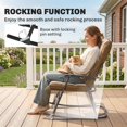 thumbnail image 4 of Outsunny 3pc Patio Foldable Rocking Chair Set, Light Brown, 4 of 10