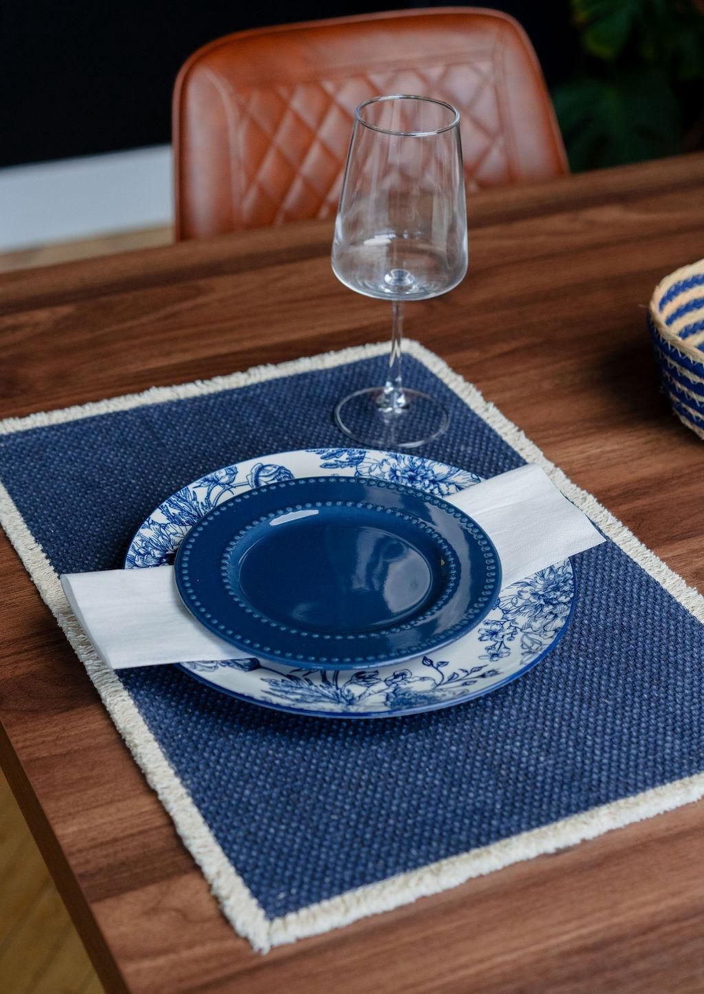 Fabstyles Napperons Bali 100 % coton – Lot de 4 | Sets de table lourds lavables en machine pour les tables de salle à manger