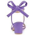 thumbnail image 3 of BLISSFUL STEP Women's Open Toe Back Ankle Tie Chunky Heel Sandals, 3 of 6