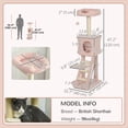 thumbnail image 3 of PawHut 47" Cat Tree Tower with Condo, Ladder, Scratching Posts, Ball, 3 of 10