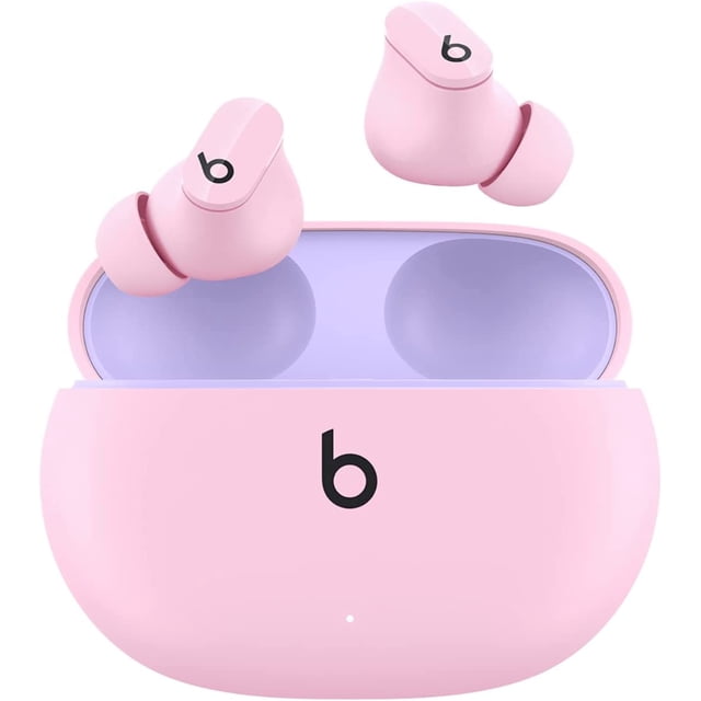 Écouteurs-boutons True Wireless à Réduction de Bruit Restored Beats Studio - Bluetooth Classe 1, 8 Heures d'Écoute, Résistants à la Sueur, Microphone Intégré - (Rose Coucher de Soleil)