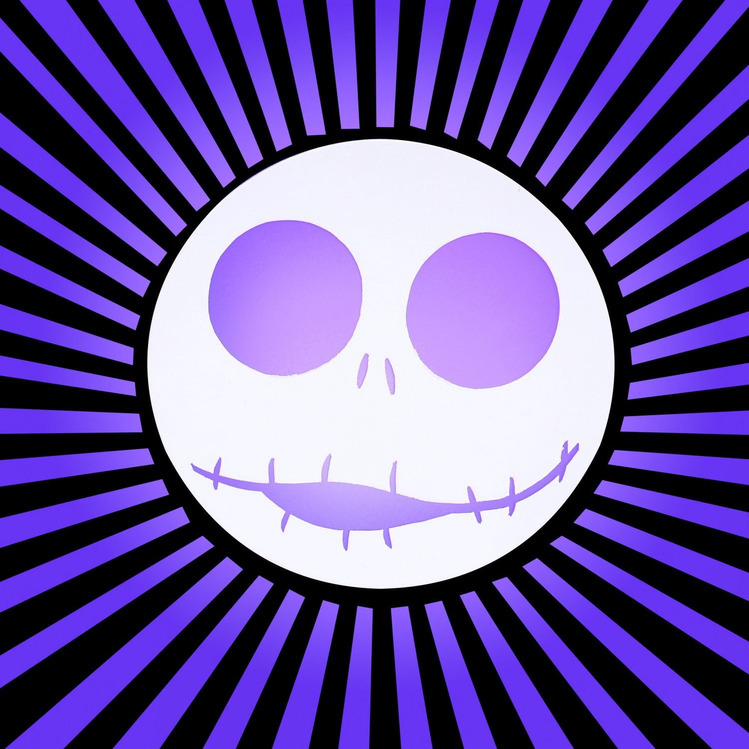Halloween Lighted Decor Battery Op Radiant Shadows Jack Skellington Disney (Purple)