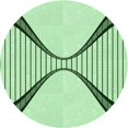 thumbnail image 1 of Ahgly Company Machine Washable Indoor Round Transitional Mint Green Area Rugs, 8' Round, 1 of 7
