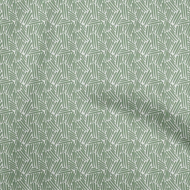 oneOone Polyester Spandex Dusty Teal Green Fabric Geometric Sewing Craft Projects Fabric Prints By Yard 56 Inch Wide