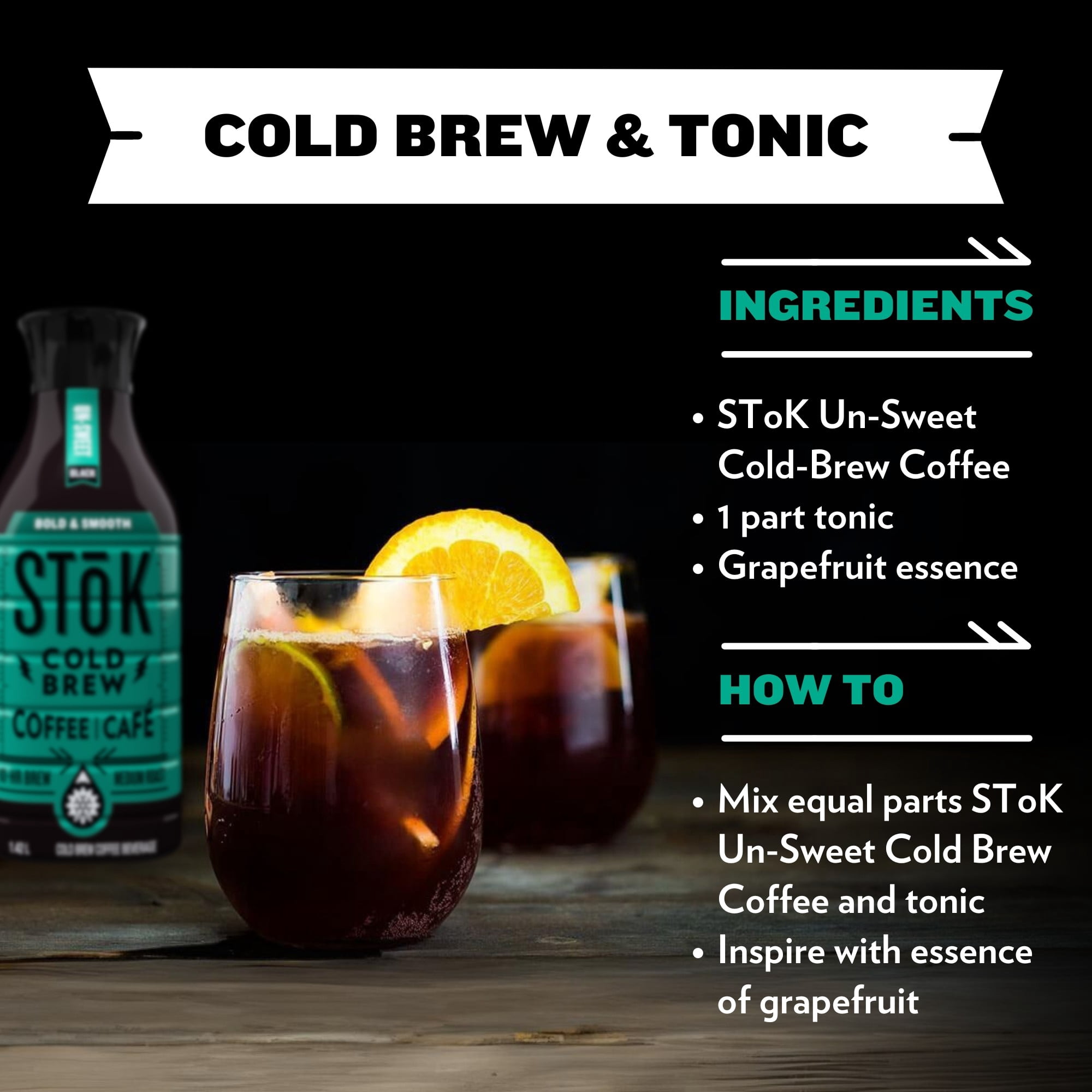 Stok Café Infusé à Froid, Noir, Non Sucré