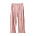 thumbnail image 3 of Sentmoon Women Pajama Pants Plus Size High Waist High Waisted Wide Leg Pants for Women Solid Color with Pockets Womens Lightweight Pants Fall for Cozy Nights in, 3 of 4
