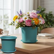 Danhjin Plastics Plant Pots Simply Style Plastic Flower Pot Multi-season Flower Pot Flower Pots