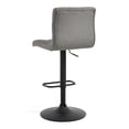 thumbnail image 4 of Heavenly Collection Grey Tufted Adjustable Stool Set of 3, 4 of 9
