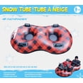 thumbnail image 5 of Pathfinder 61" Inflatable Unisex Double Snow Tube with winter plaid graphics, for ages 3 – 6 years, 5 of 5